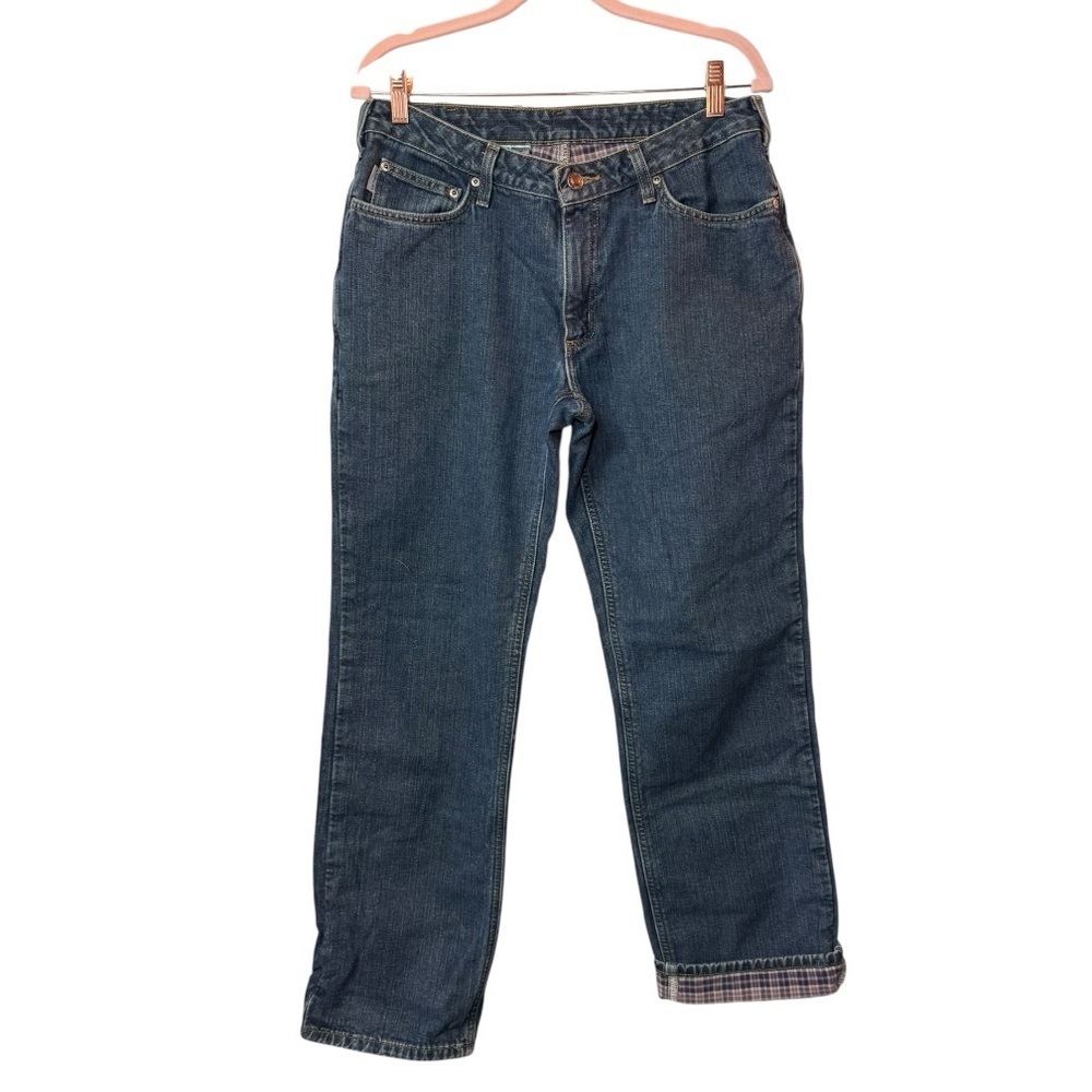 CARHARTT Blue Insulated Original Fit Straight Jeans 8 - Picture 2 of 13